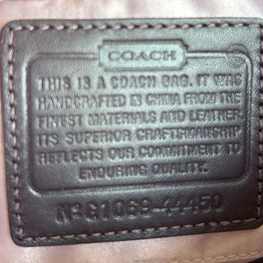 COACH Occasion Velvet w/Embossed Leather Trim Wristlet/Clutch in Plum - Picture 10 of 10